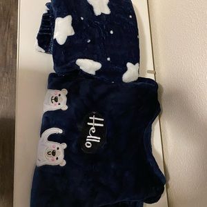 Navy Blue Star and sweater polar bear pajamas